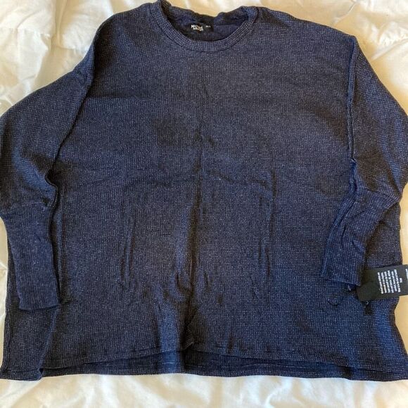 Michael Lauren ML-5375-NVT Shane Oversized Pullover w/Thumbhole Size XS/S Navy ( - Picture 1 of 11